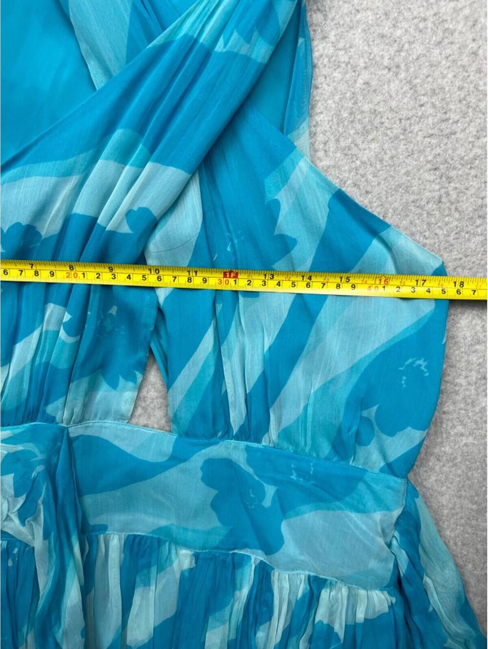Ramy Brook Womens Zoya Chiffon Maxi Gown Dress 8 FLowy Feminine Boho Classy - Picture 14 of 16